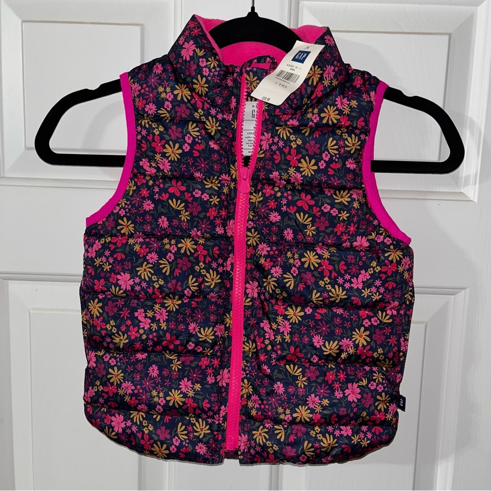 BNWT Gap Kids Floral Vest
